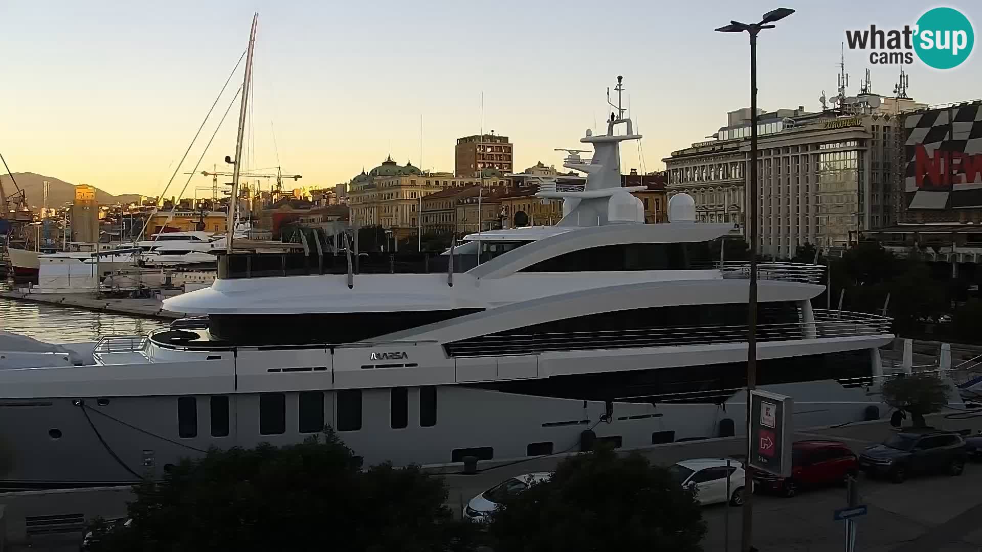 Die Riva und Marina in Rijeka – Live Webcam Kroatien