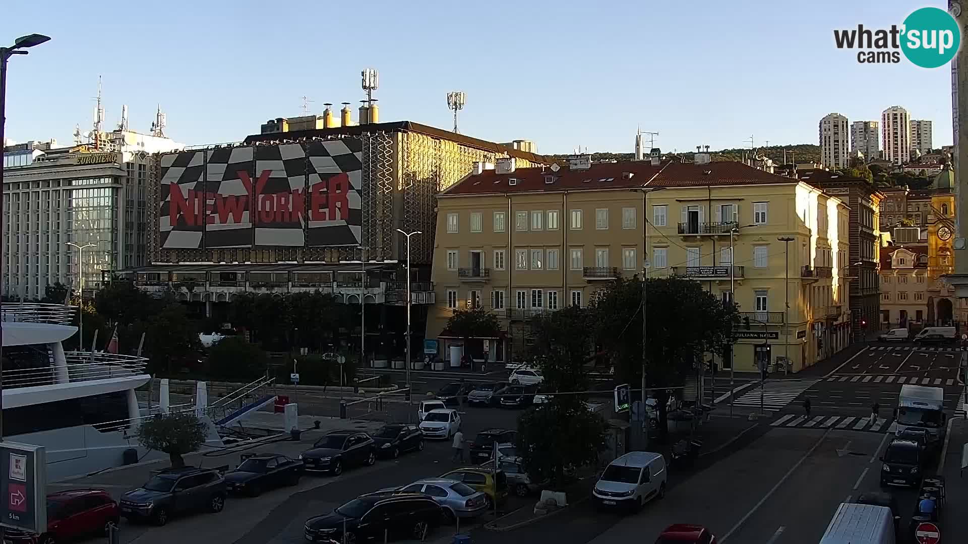 The Riva and Marina in Rijeka  – Live Webcam Croatia