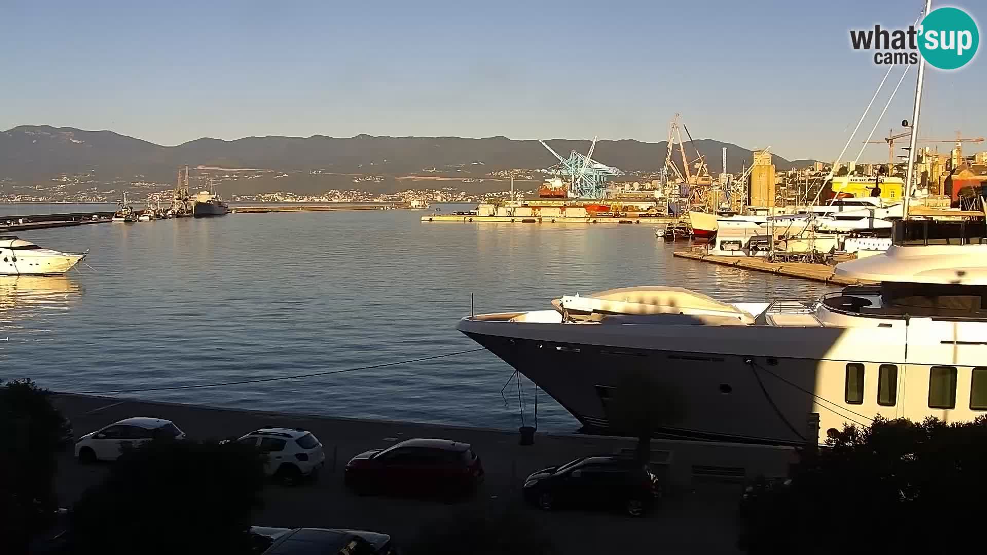 Die Riva und Marina in Rijeka – Live Webcam Kroatien
