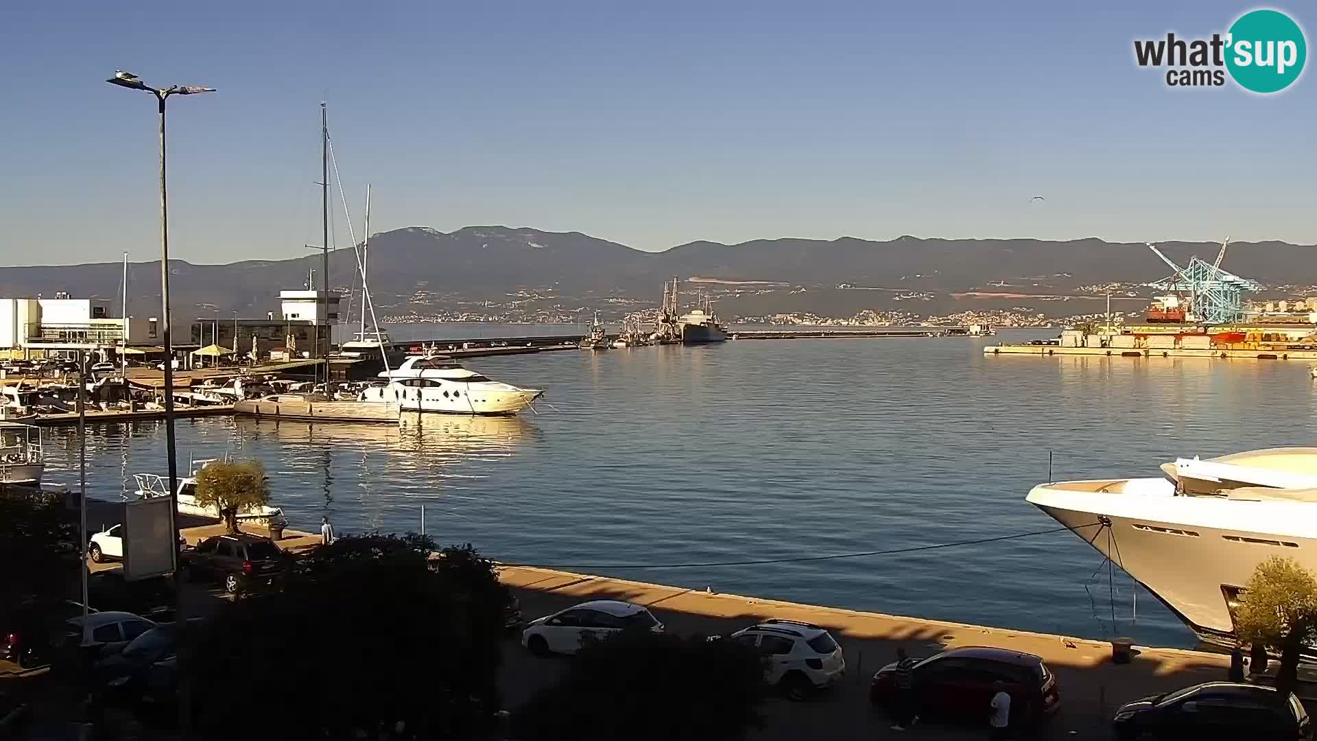 Die Riva und Marina in Rijeka – Live Webcam Kroatien