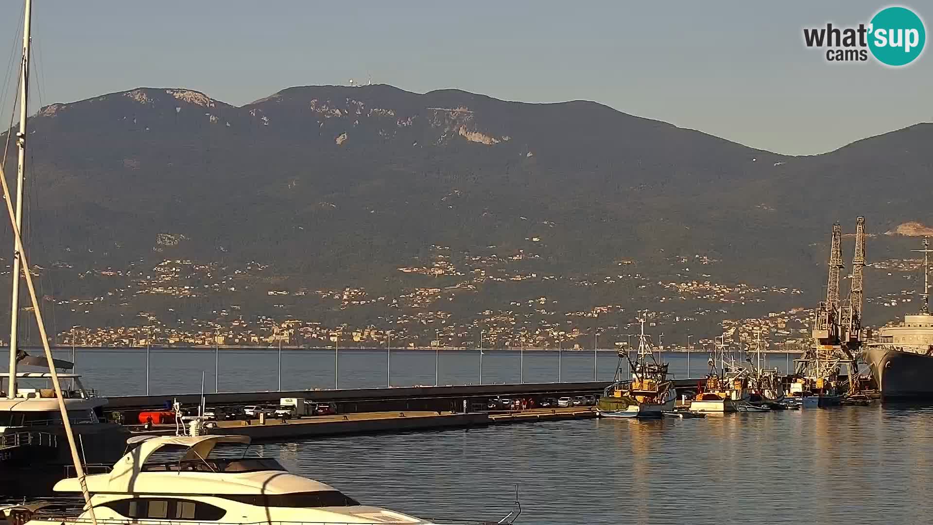 Die Riva und Marina in Rijeka – Live Webcam Kroatien