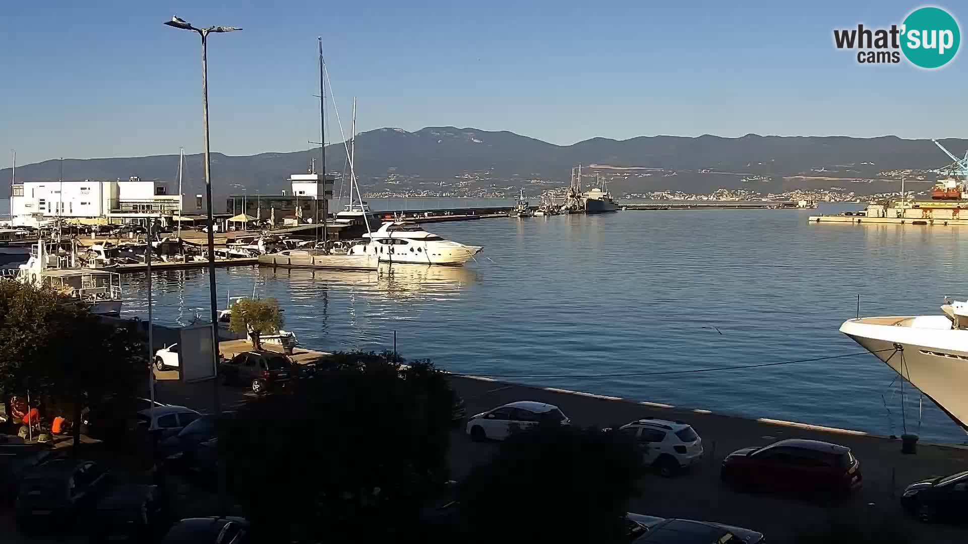 Die Riva und Marina in Rijeka – Live Webcam Kroatien