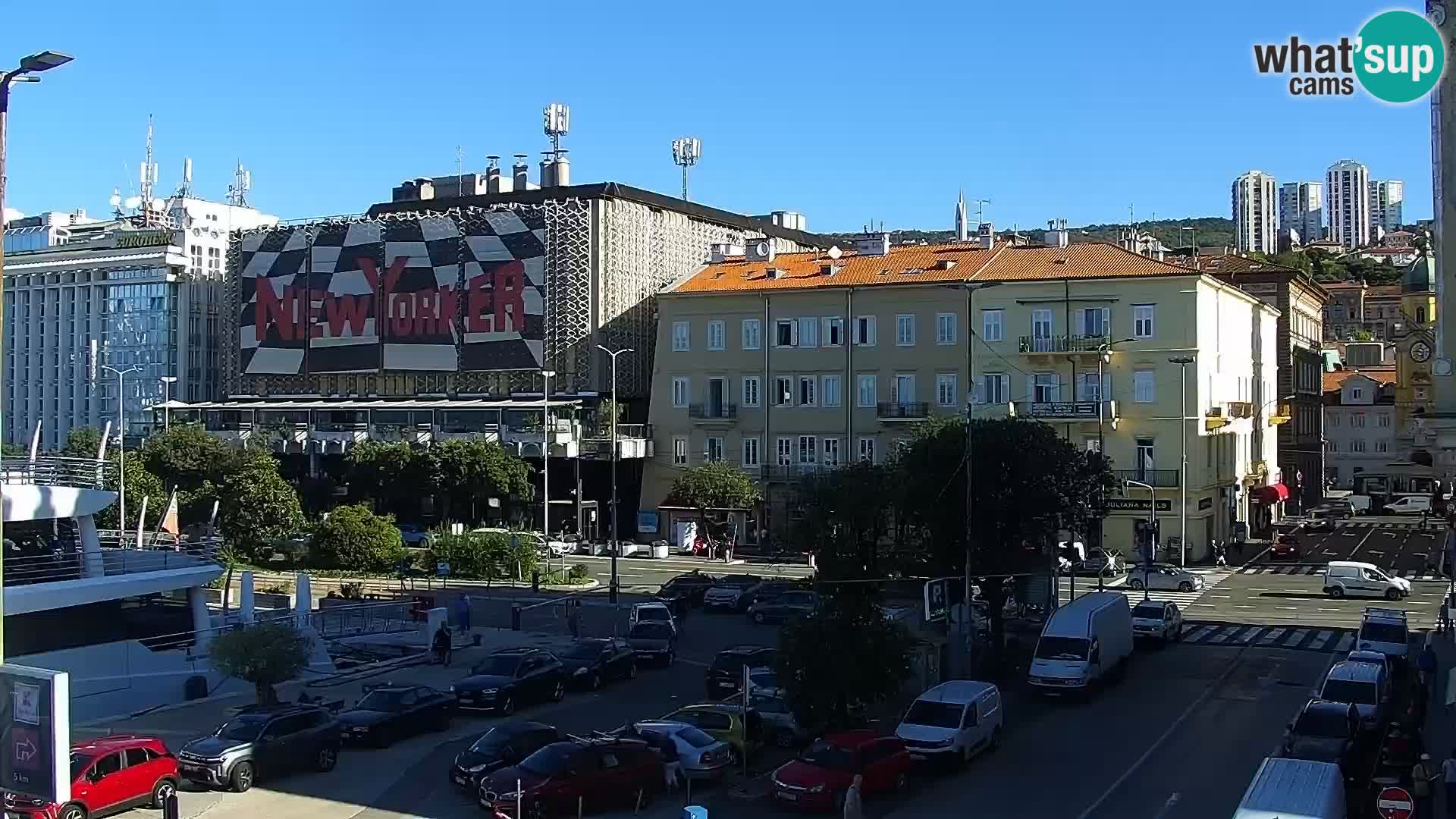 The Riva and Marina in Rijeka  – Live Webcam Croatia