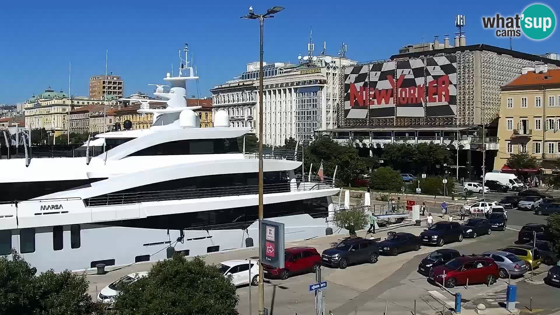 La Riva y Marina en Rijeka – Webcam en vivo Croacia