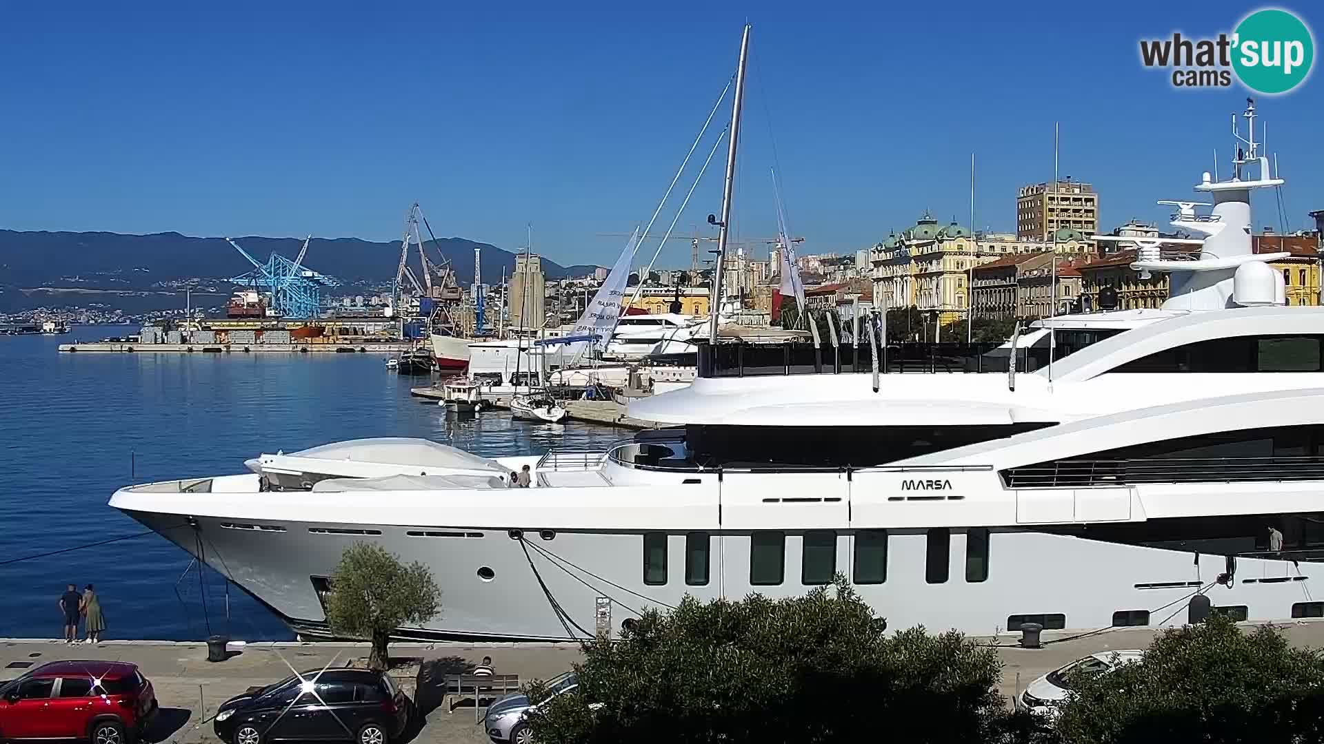 The Riva and Marina in Rijeka  – Live Webcam Croatia