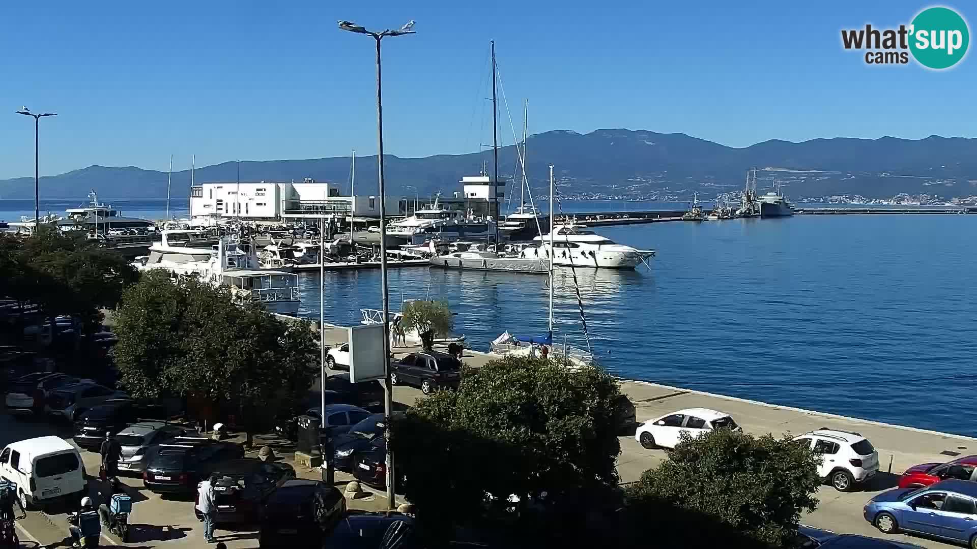 La Riva y Marina en Rijeka – Webcam en vivo Croacia