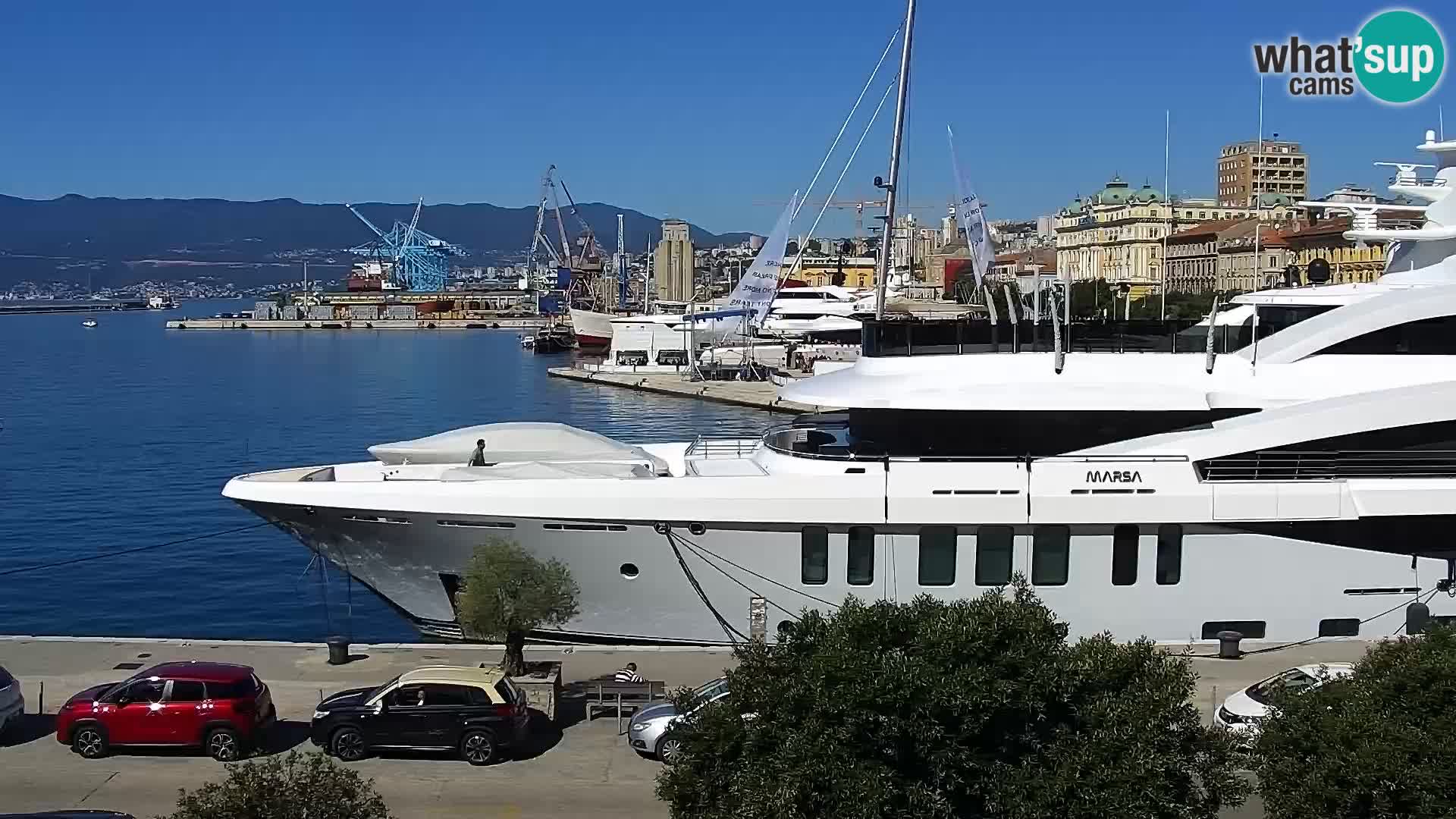 The Riva and Marina in Rijeka  – Live Webcam Croatia