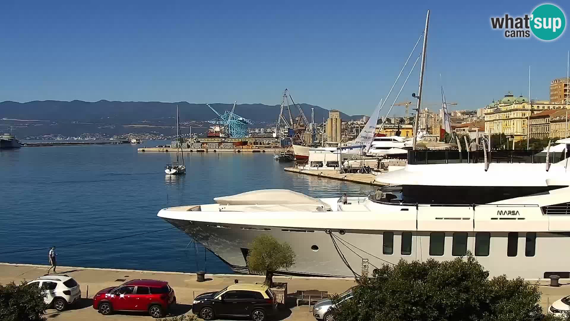 La Riva et Marina à Rijeka – Live Webcam Croatie