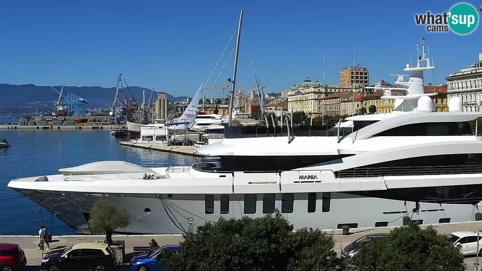 La Riva et Marina à Rijeka – Live Webcam Croatie