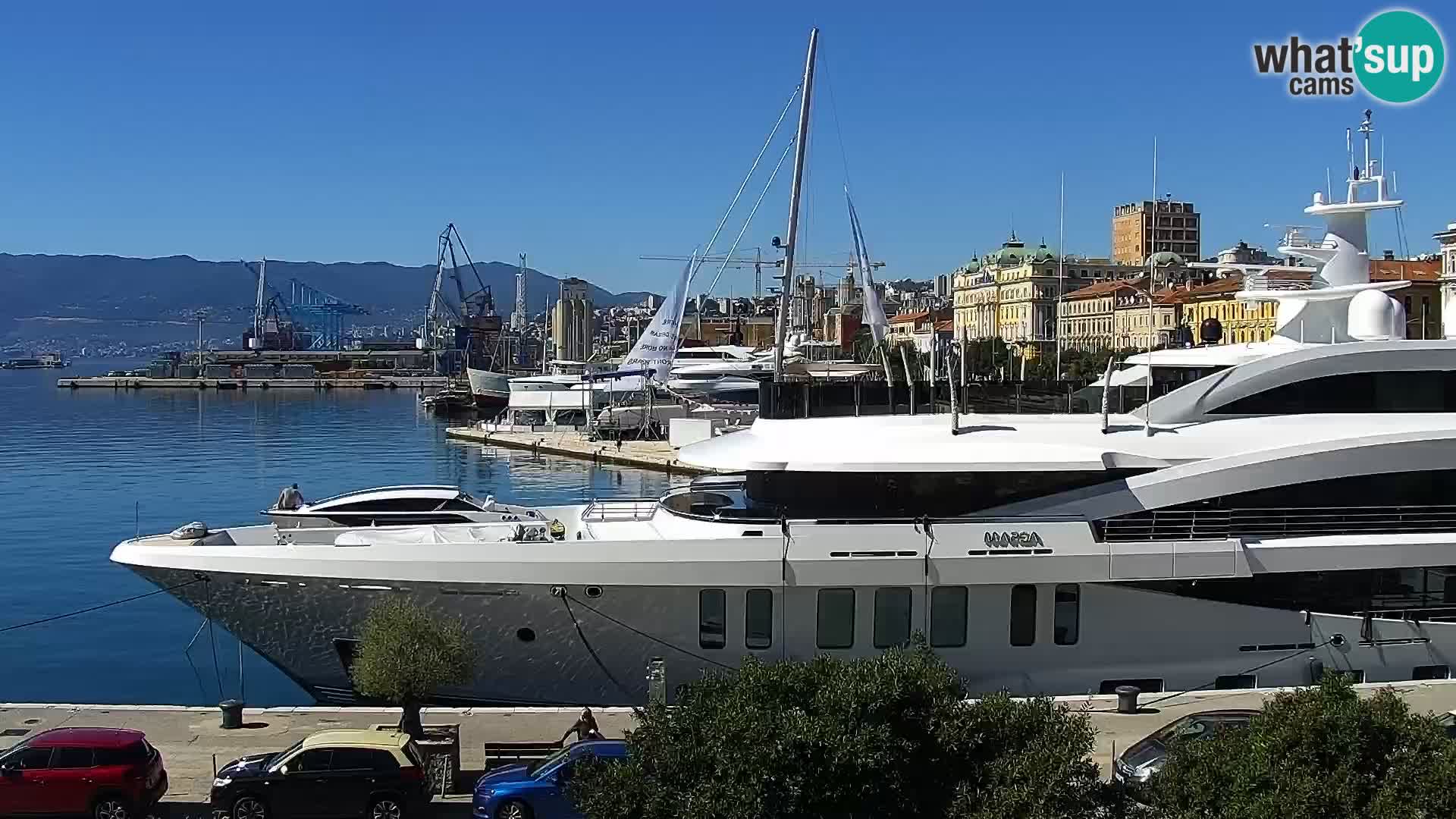 La Riva et Marina à Rijeka – Live Webcam Croatie