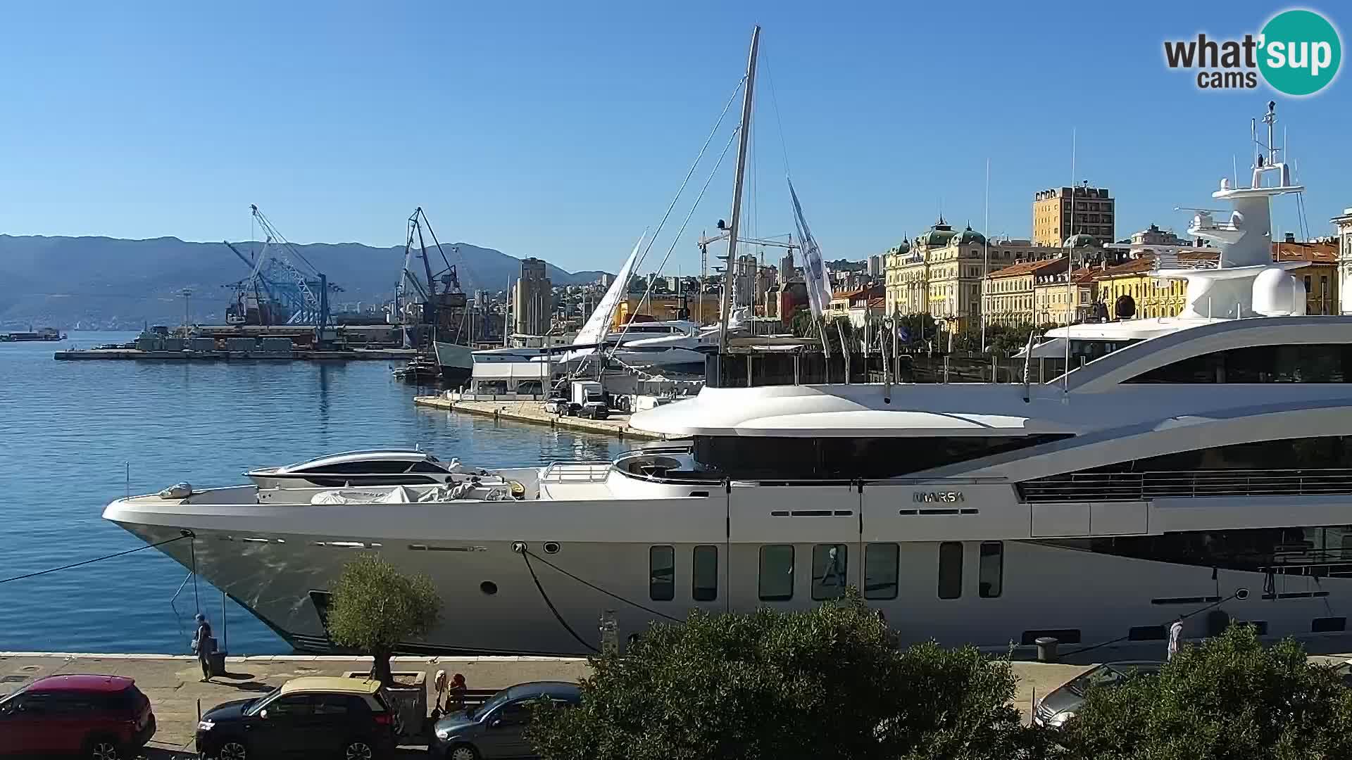 Die Riva und Marina in Rijeka – Live Webcam Kroatien