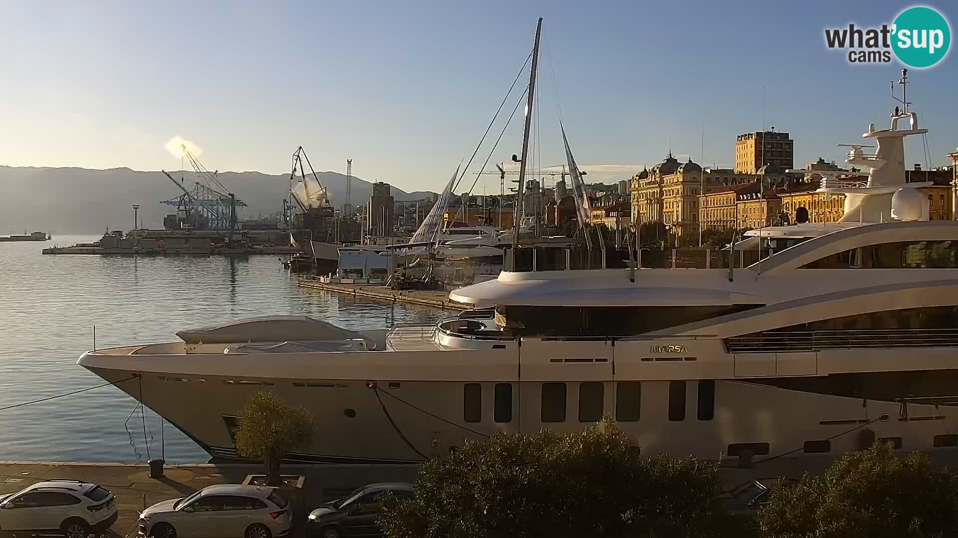 Die Riva und Marina in Rijeka – Live Webcam Kroatien