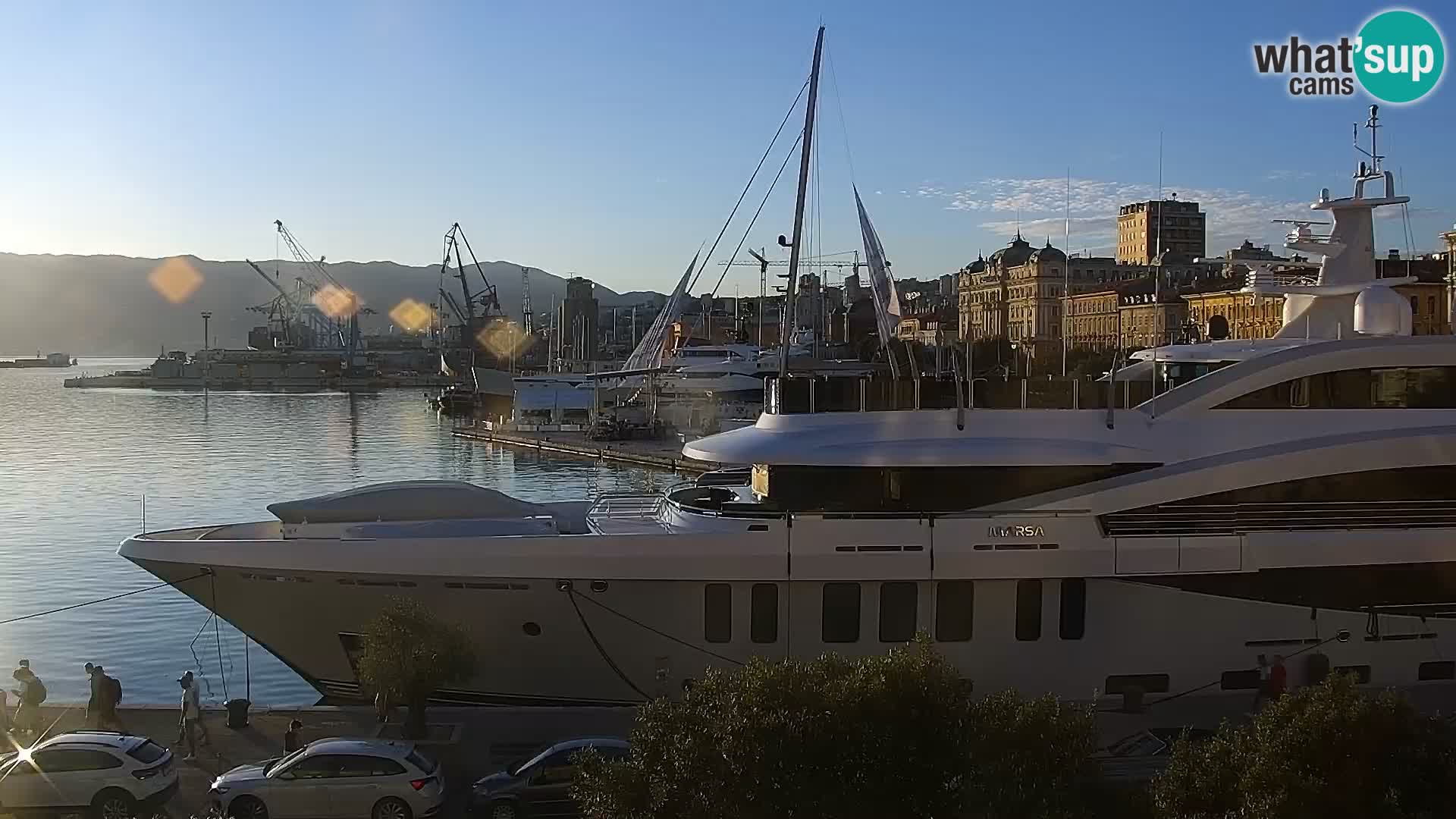 Riva i Marina u Rijeci – Web kamera uživo u Hrvatskoj