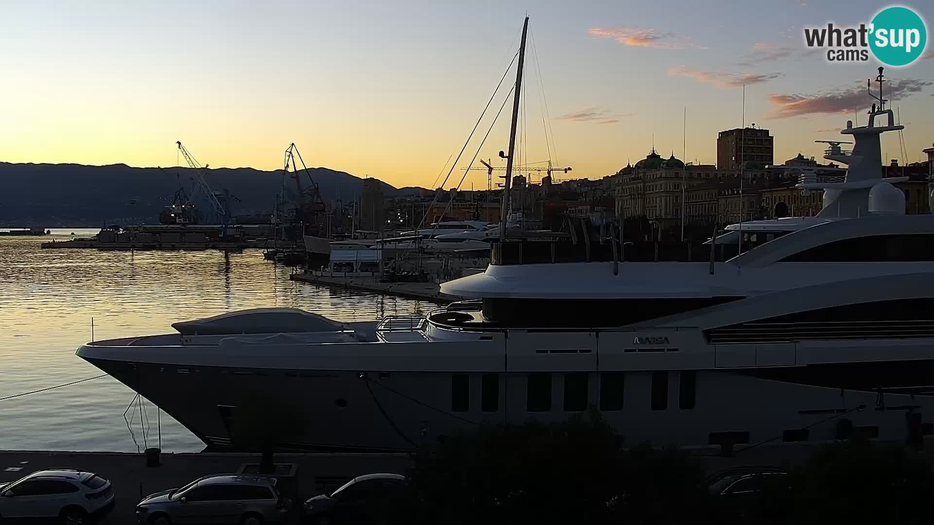 The Riva and Marina in Rijeka  – Live Webcam Croatia