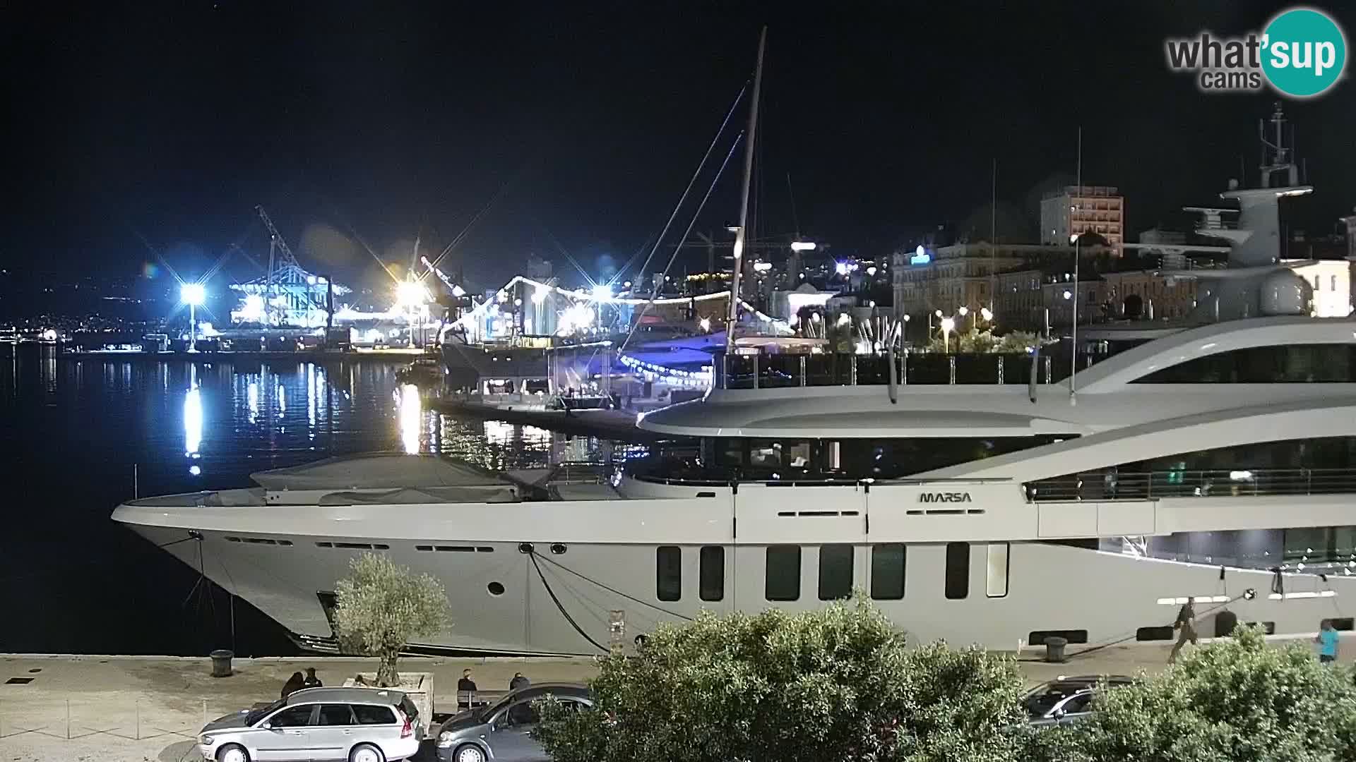 The Riva and Marina in Rijeka  – Live Webcam Croatia