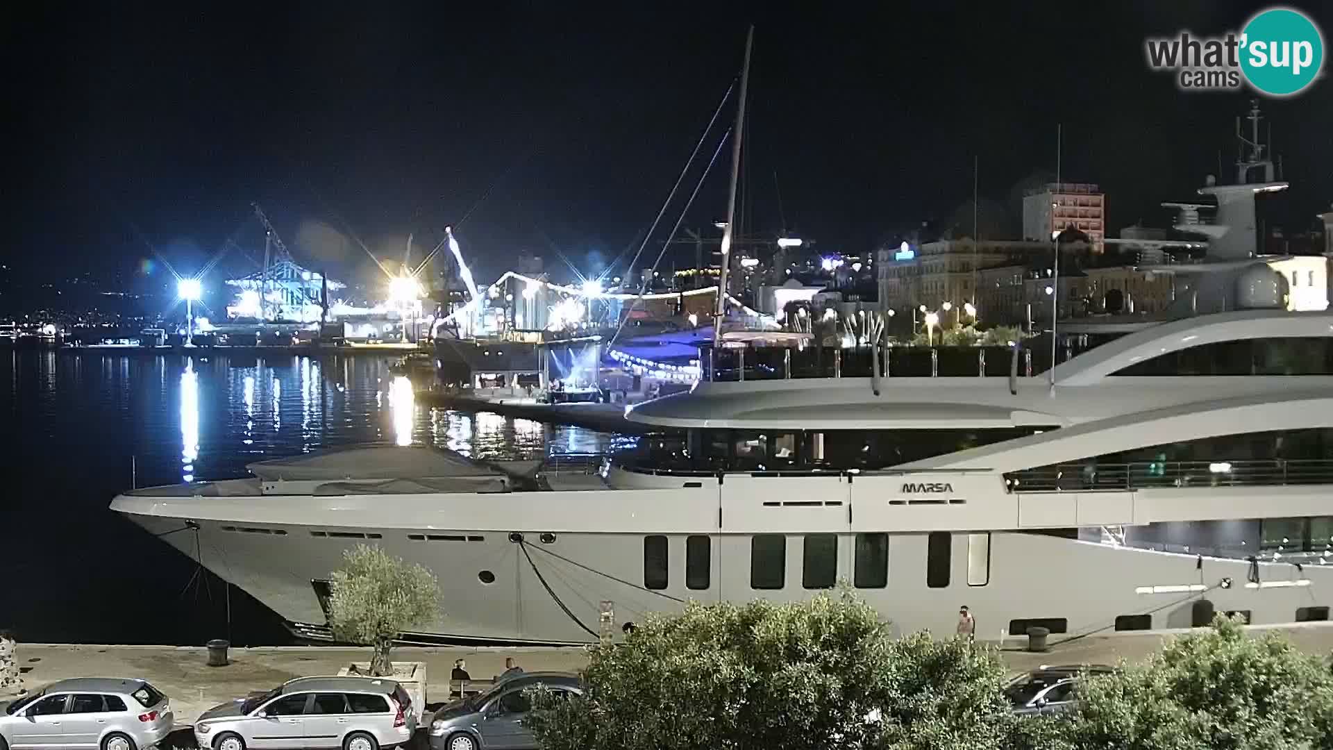 Die Riva und Marina in Rijeka – Live Webcam Kroatien