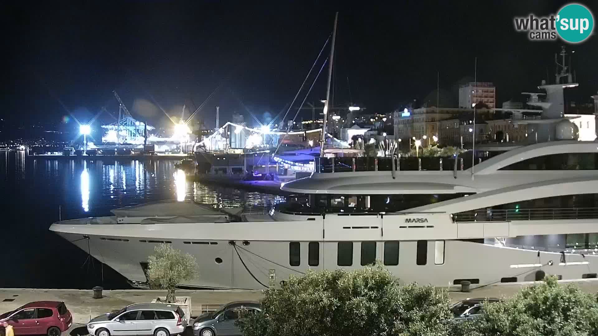 Die Riva und Marina in Rijeka – Live Webcam Kroatien