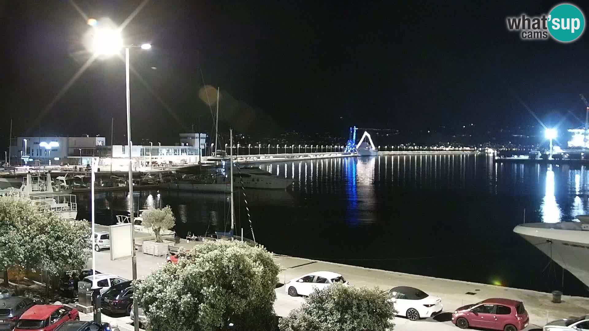 The Riva and Marina in Rijeka  – Live Webcam Croatia