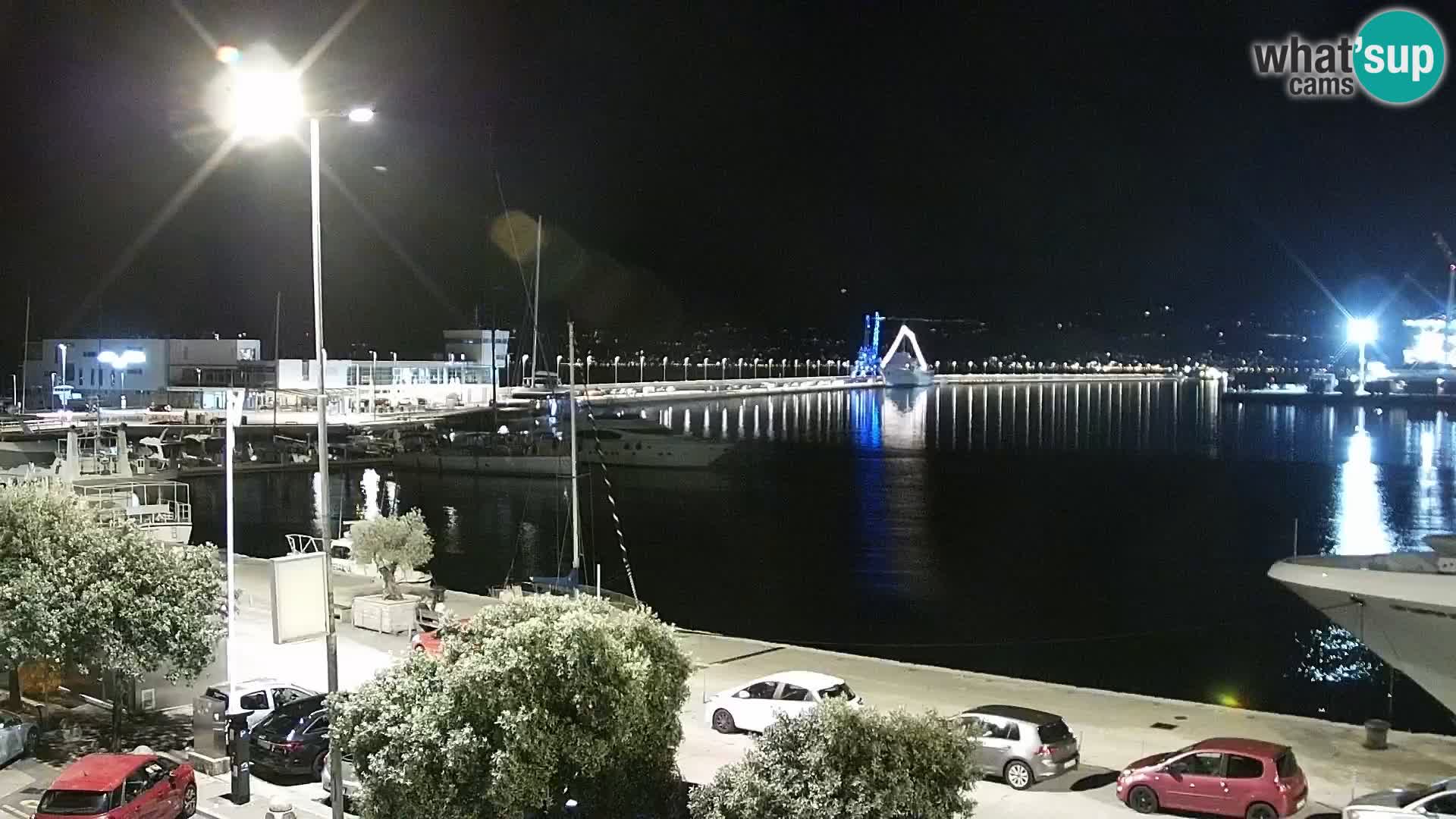 La Riva y Marina en Rijeka – Webcam en vivo Croacia