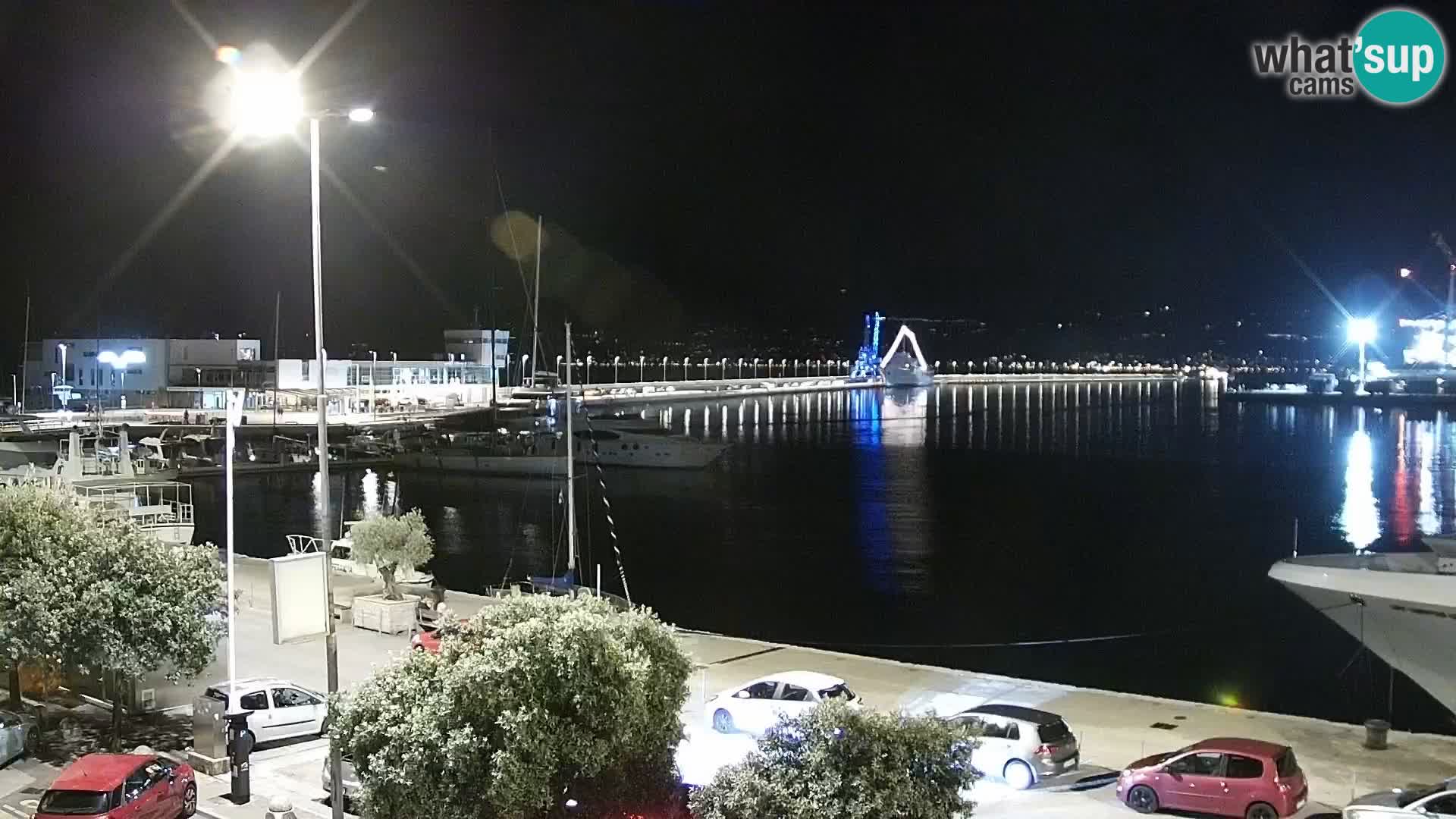 The Riva and Marina in Rijeka  – Live Webcam Croatia