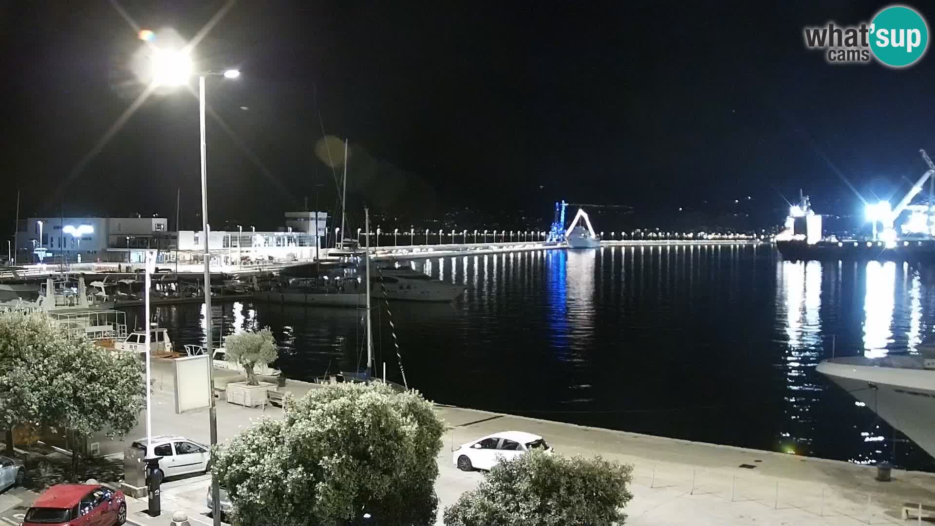 La Riva et Marina à Rijeka – Live Webcam Croatie
