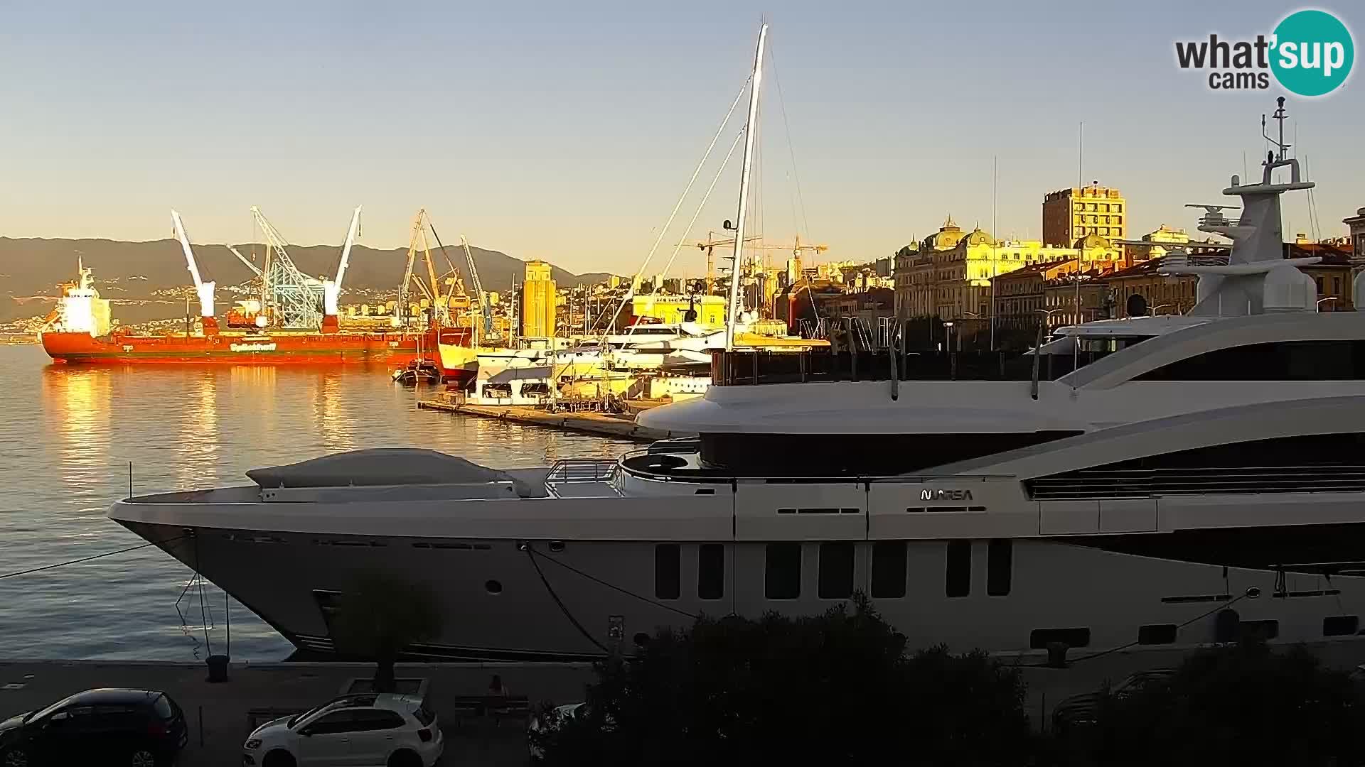 La Riva y Marina en Rijeka – Webcam en vivo Croacia