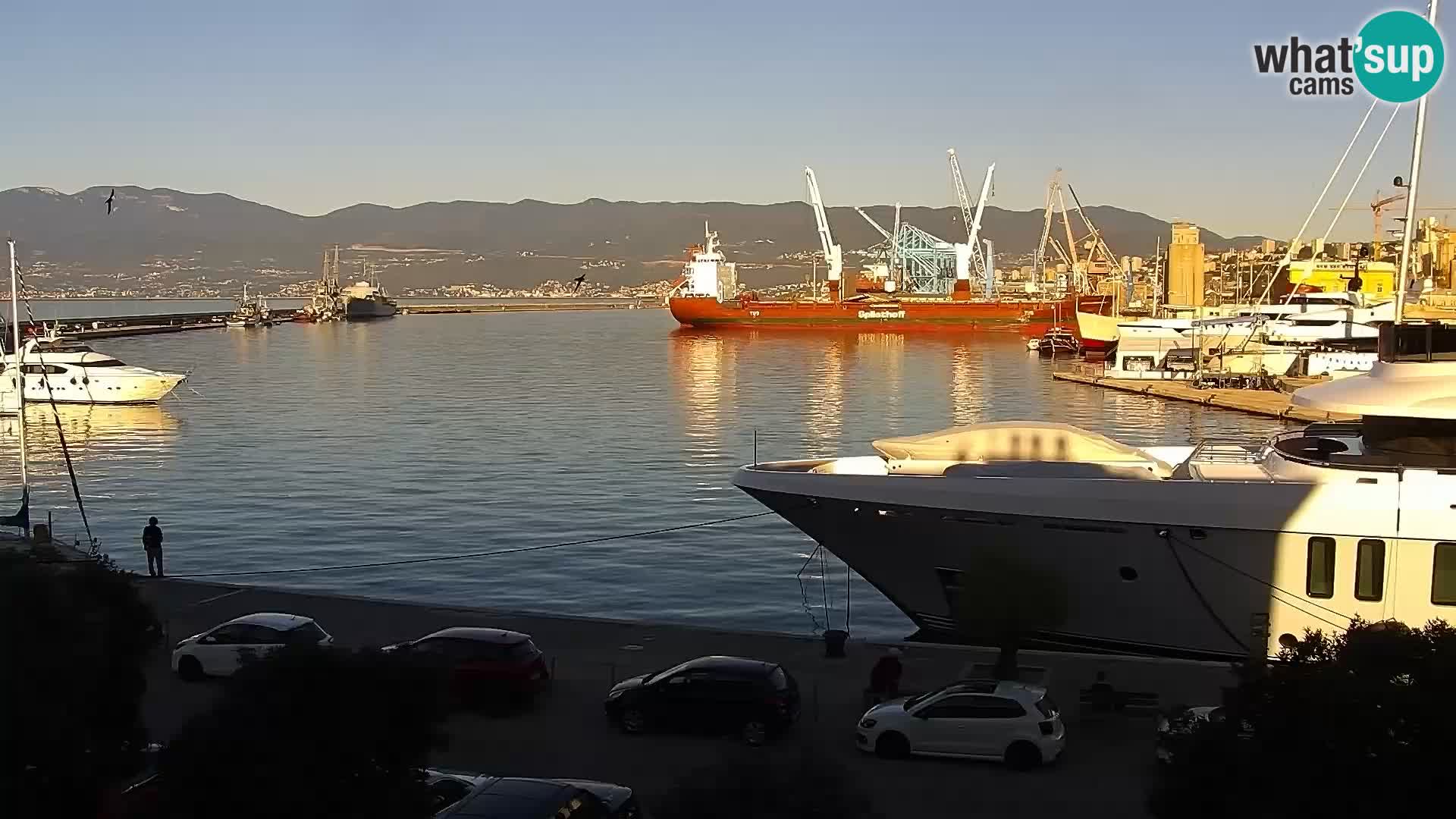 The Riva and Marina in Rijeka  – Live Webcam Croatia