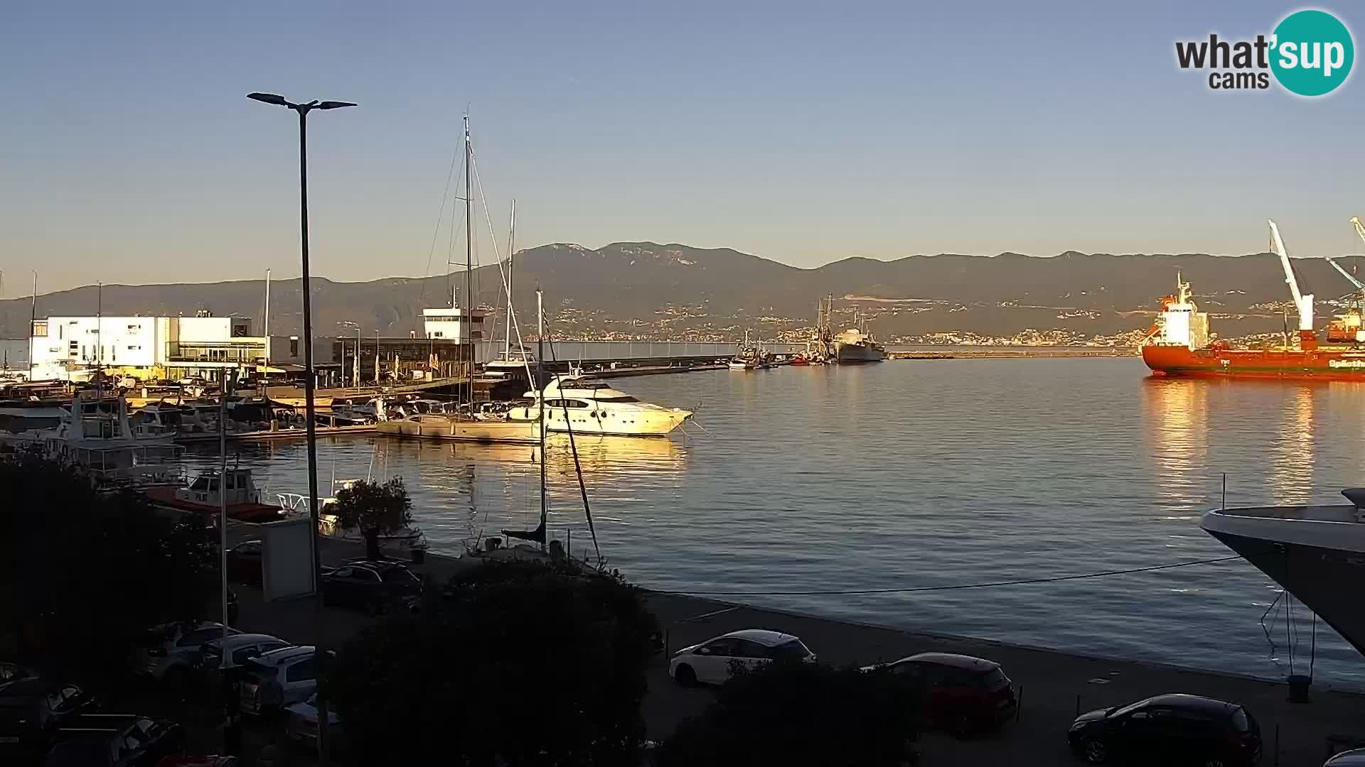 La Riva y Marina en Rijeka – Webcam en vivo Croacia
