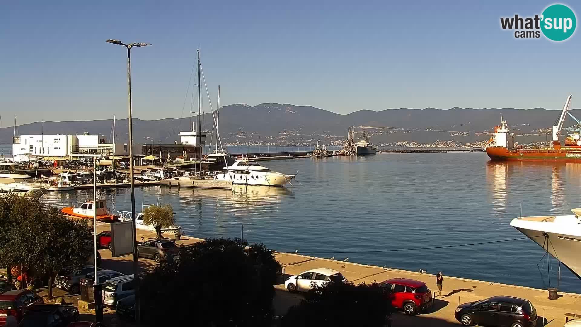 Die Riva und Marina in Rijeka – Live Webcam Kroatien