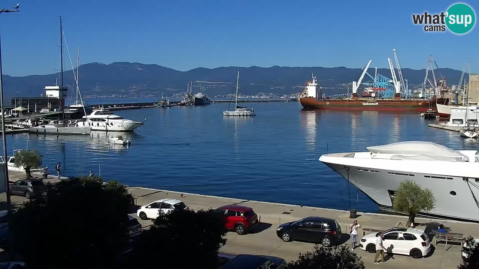 The Riva and Marina in Rijeka  – Live Webcam Croatia
