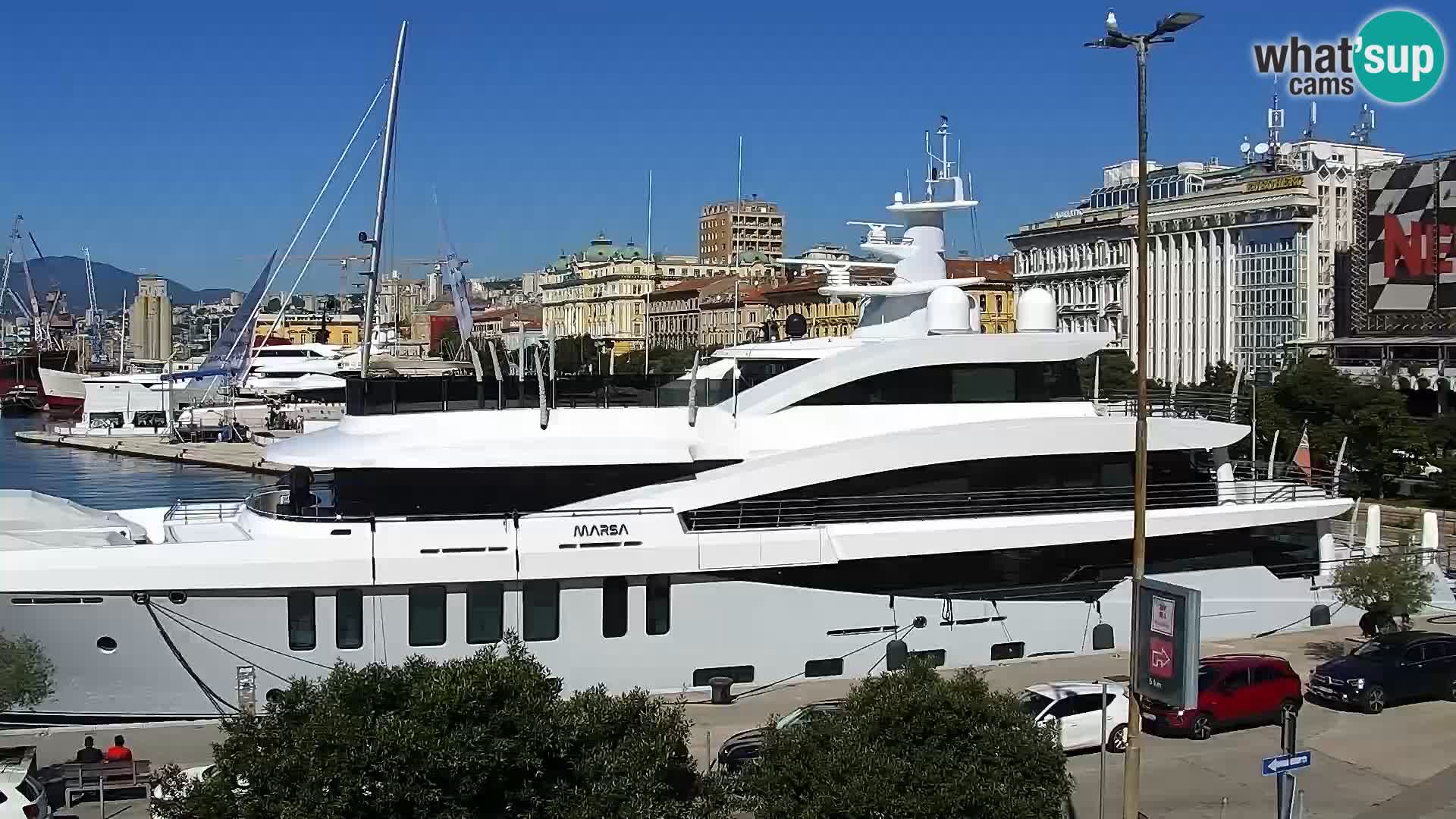 La Riva y Marina en Rijeka – Webcam en vivo Croacia