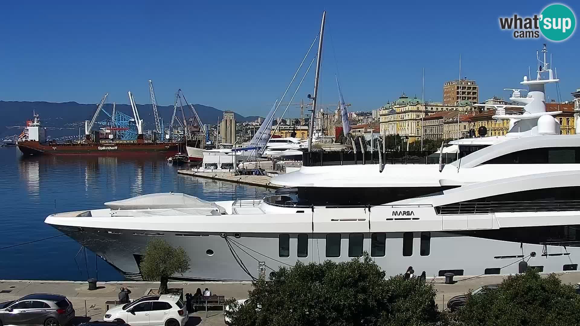 La Riva et Marina à Rijeka – Live Webcam Croatie