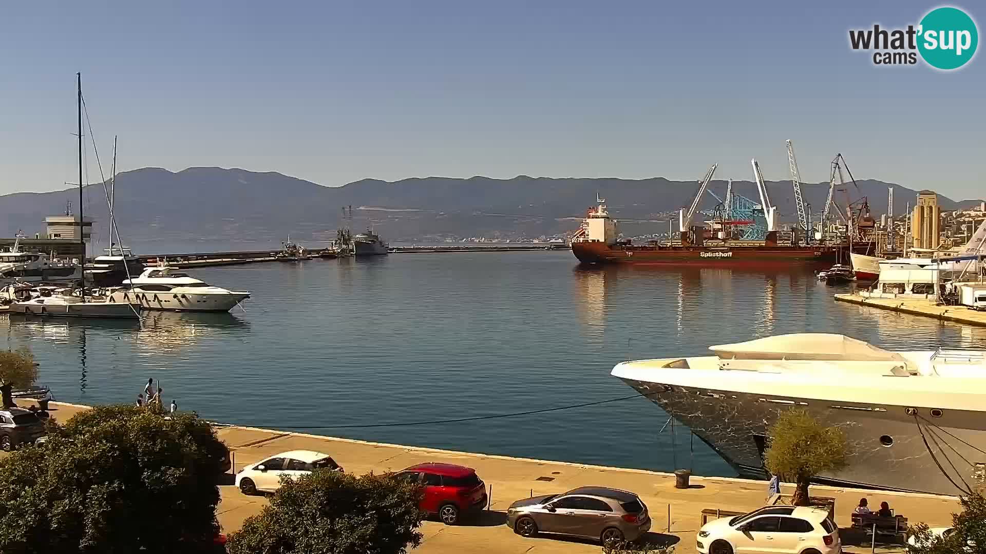 La Riva y Marina en Rijeka – Webcam en vivo Croacia
