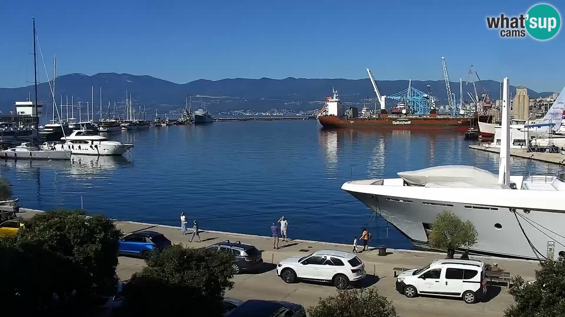 La Riva et Marina à Rijeka – Live Webcam Croatie