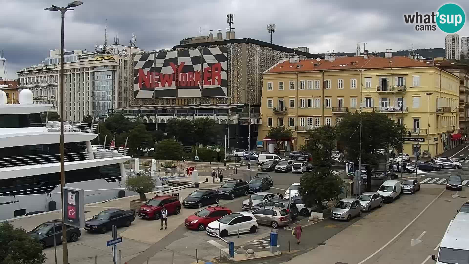 The Riva and Marina in Rijeka  – Live Webcam Croatia