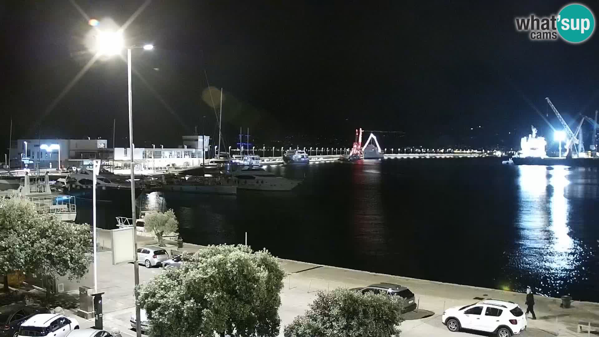 The Riva and Marina in Rijeka  – Live Webcam Croatia