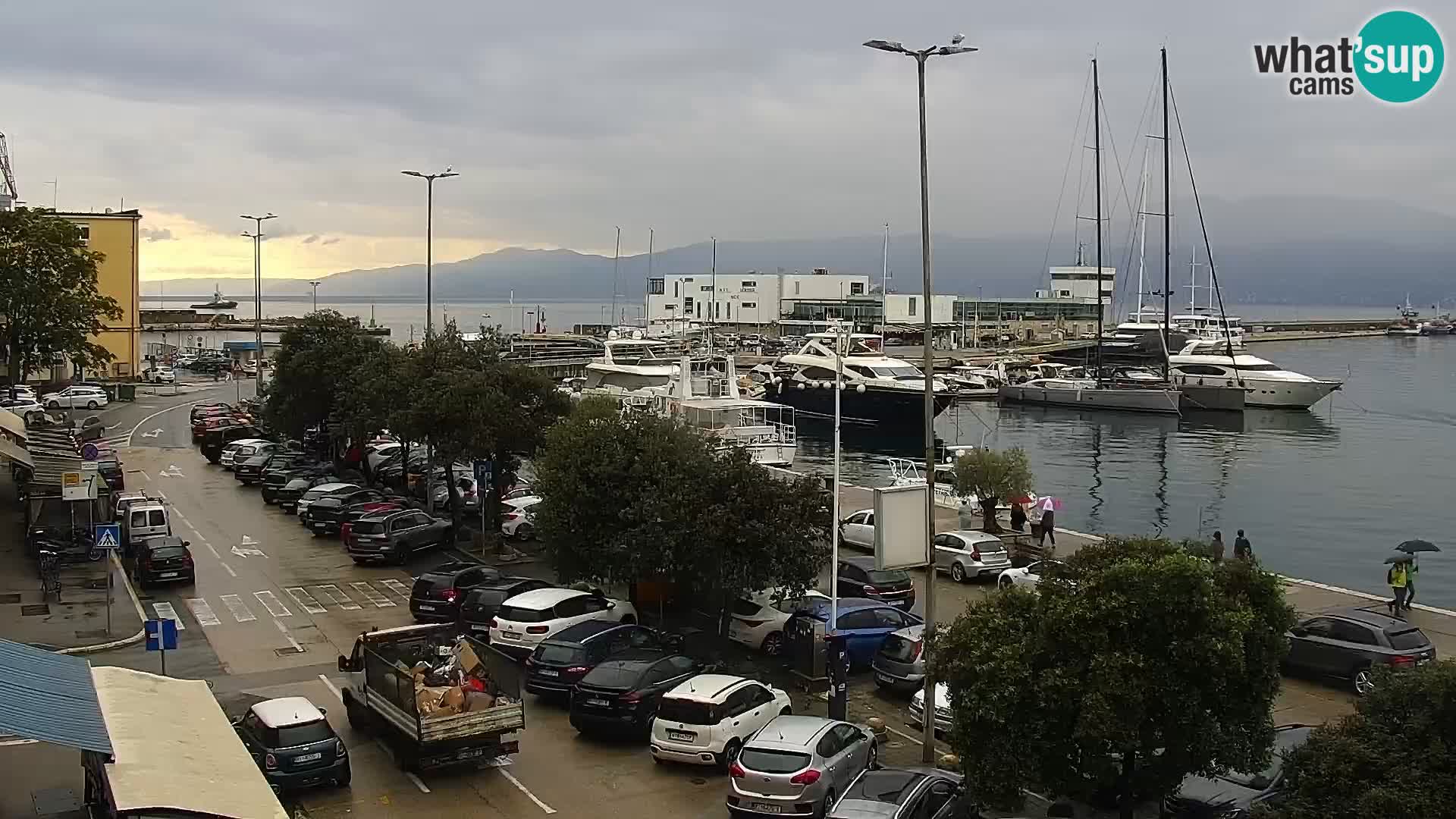 The Riva and Marina in Rijeka  – Live Webcam Croatia