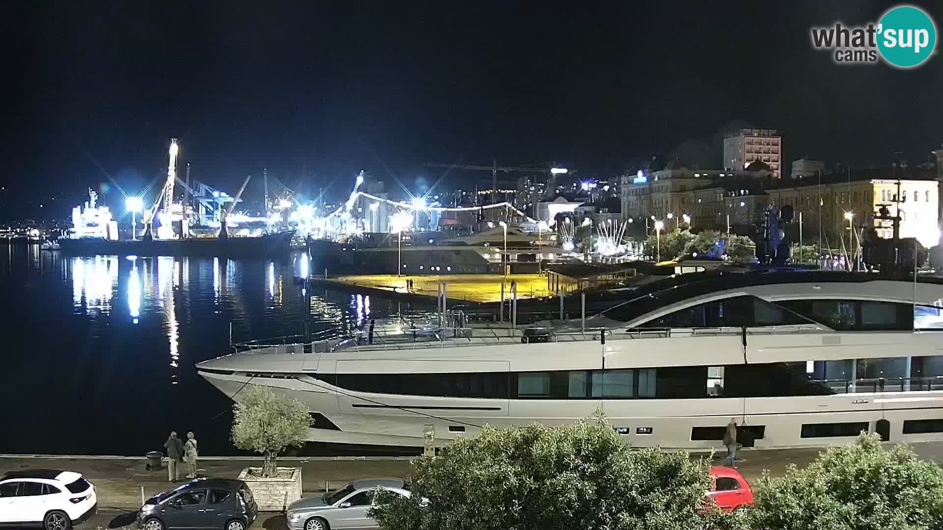 The Riva and Marina in Rijeka  – Live Webcam Croatia