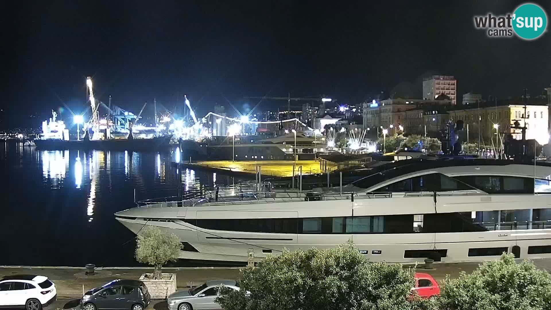 The Riva and Marina in Rijeka  – Live Webcam Croatia