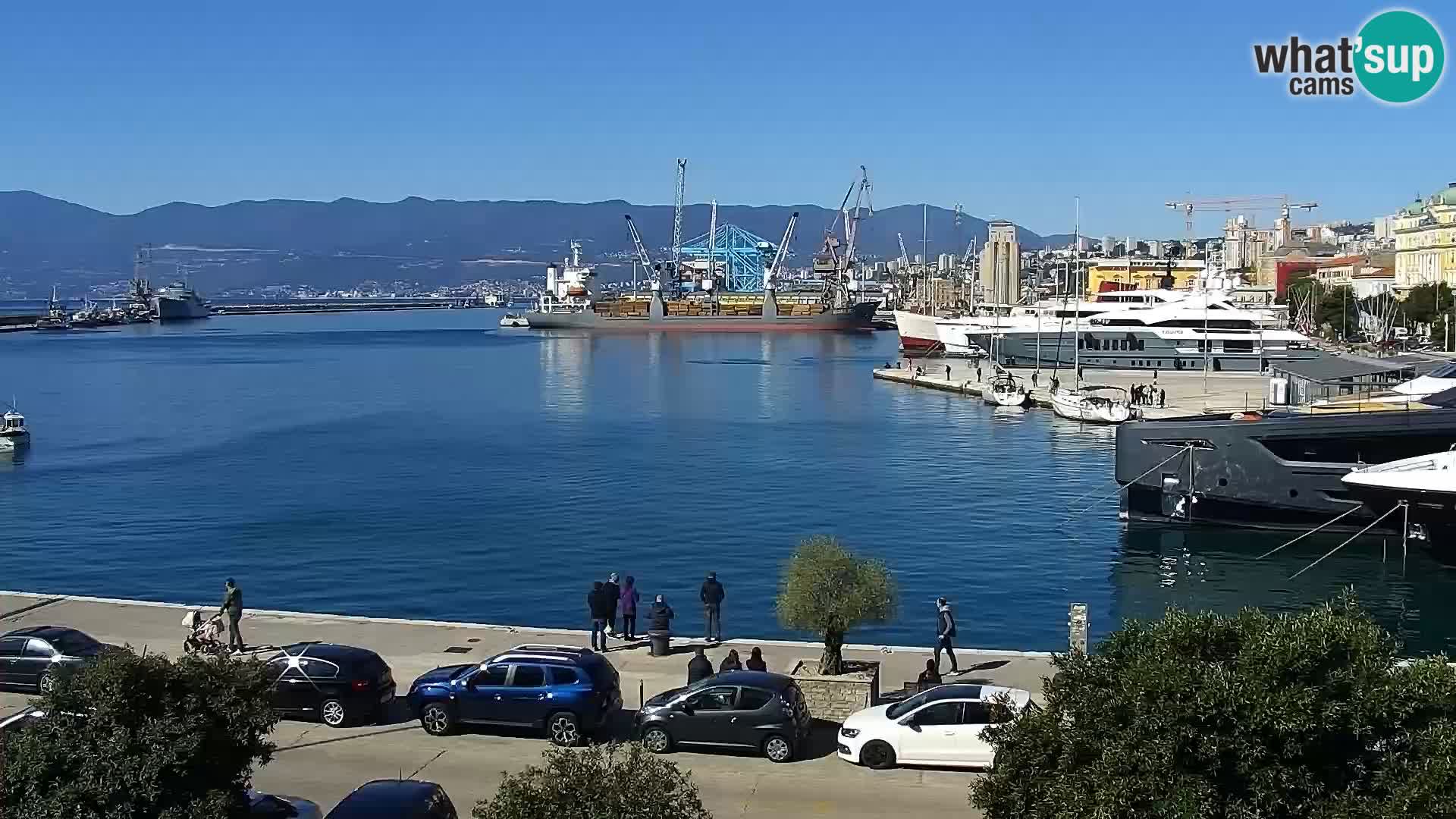 The Riva and Marina in Rijeka  – Live Webcam Croatia