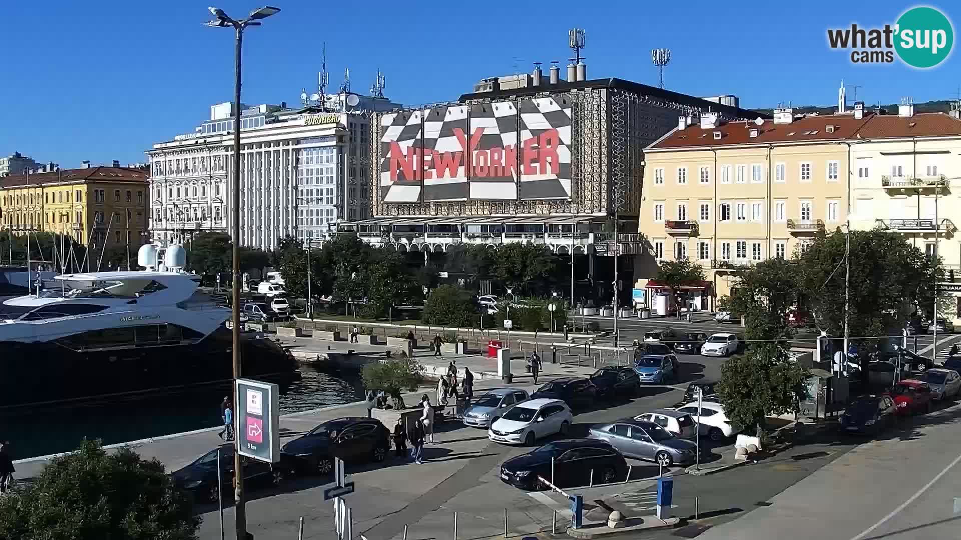 Riva in Marina v Reki – Spletna kamera v živo Hrvaška