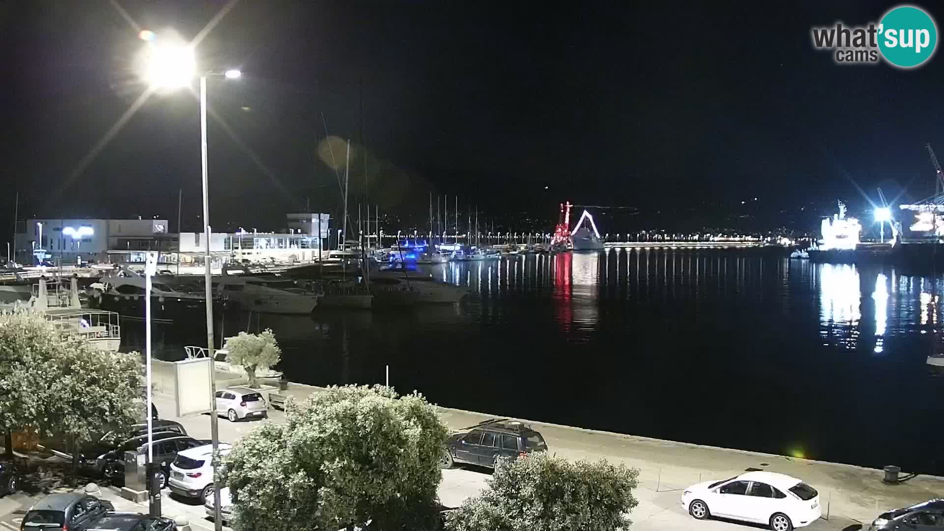 The Riva and Marina in Rijeka  – Live Webcam Croatia