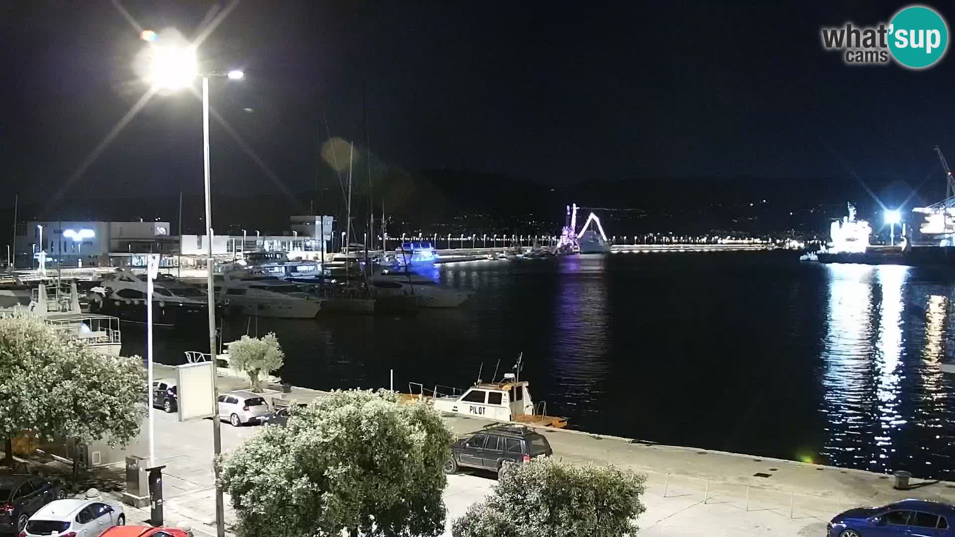 The Riva and Marina in Rijeka  – Live Webcam Croatia