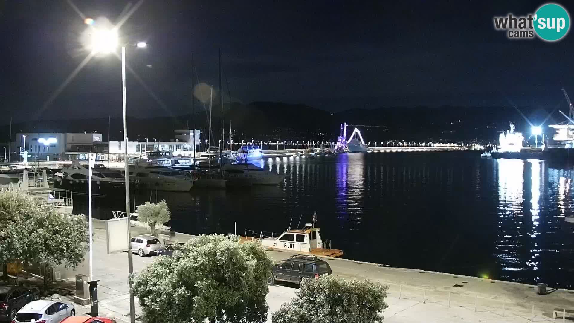 The Riva and Marina in Rijeka  – Live Webcam Croatia