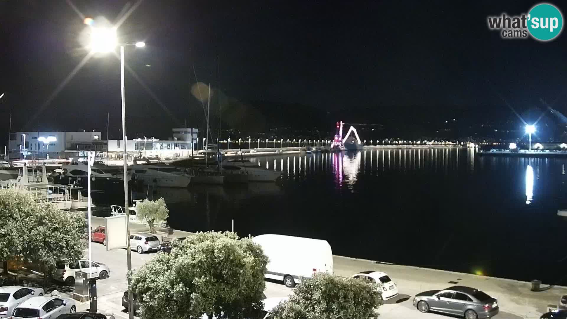 The Riva and Marina in Rijeka  – Live Webcam Croatia