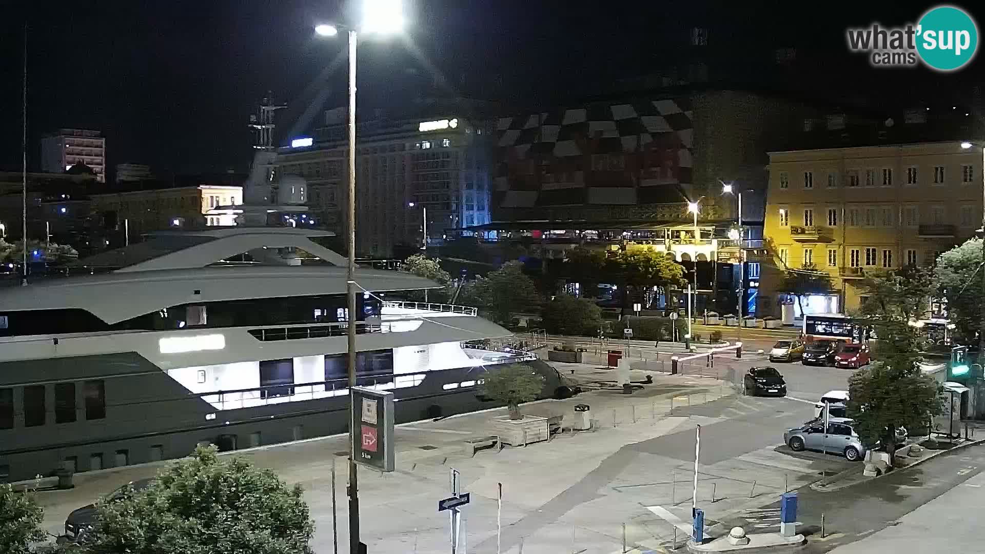 The Riva and Marina in Rijeka  – Live Webcam Croatia