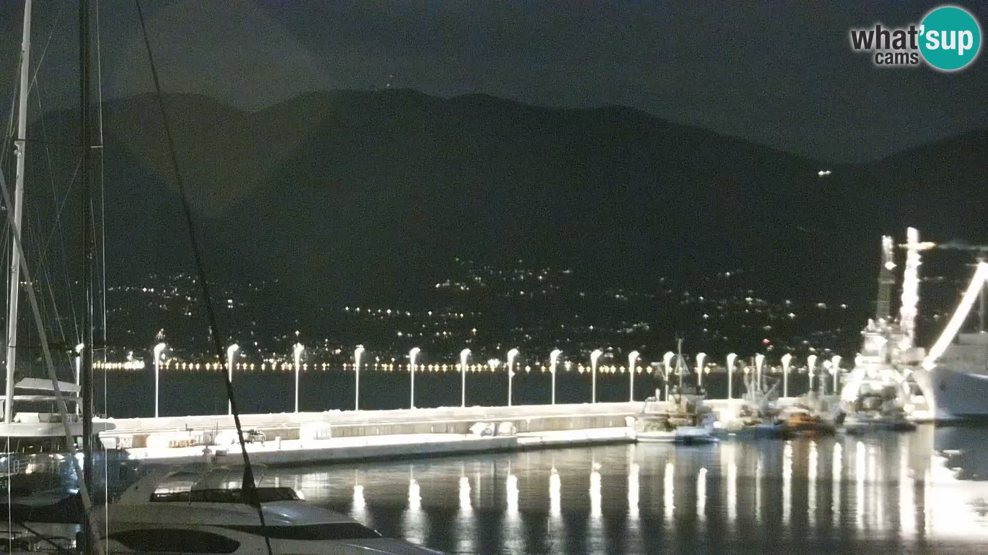 The Riva and Marina in Rijeka  – Live Webcam Croatia