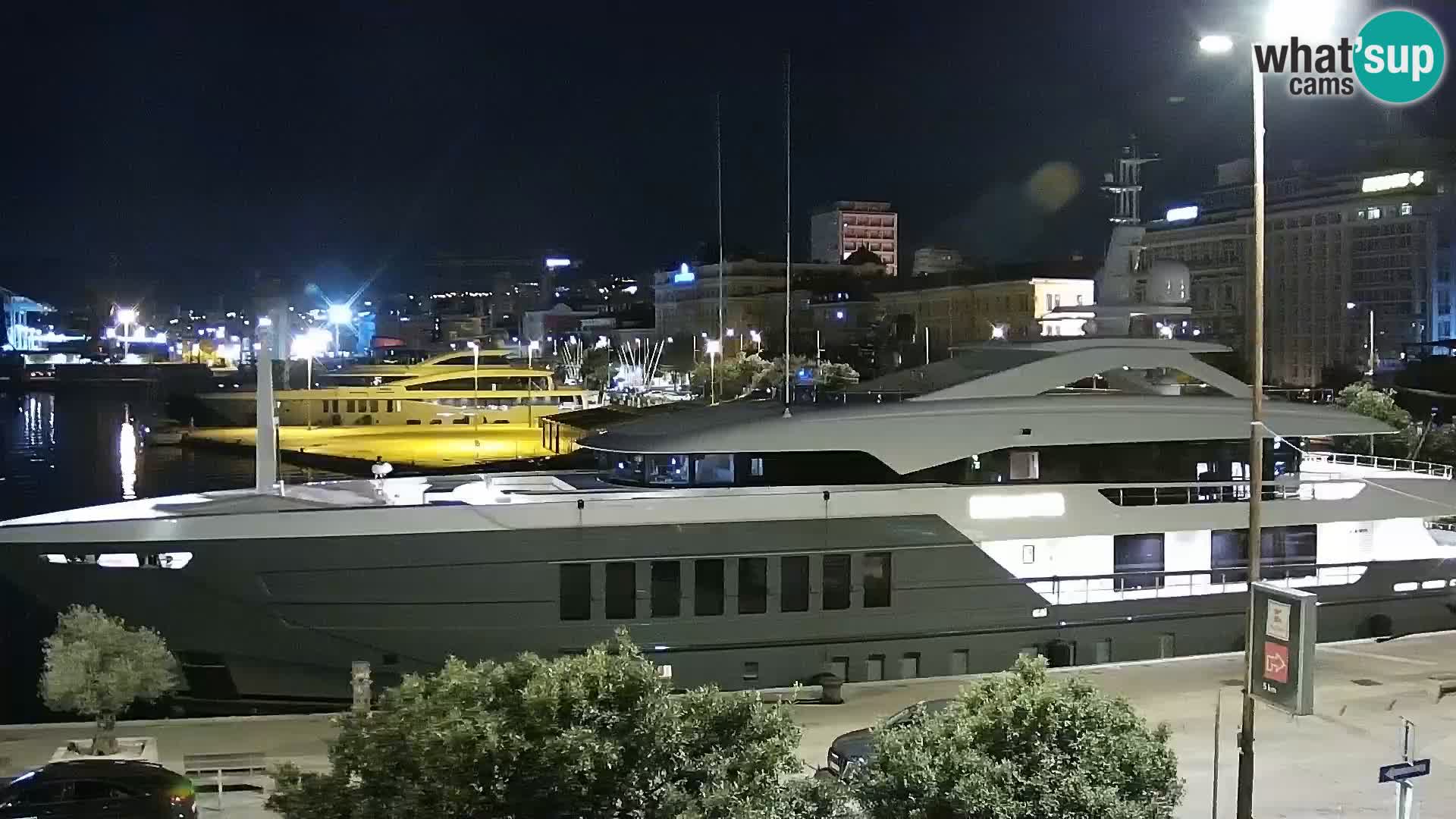 The Riva and Marina in Rijeka  – Live Webcam Croatia