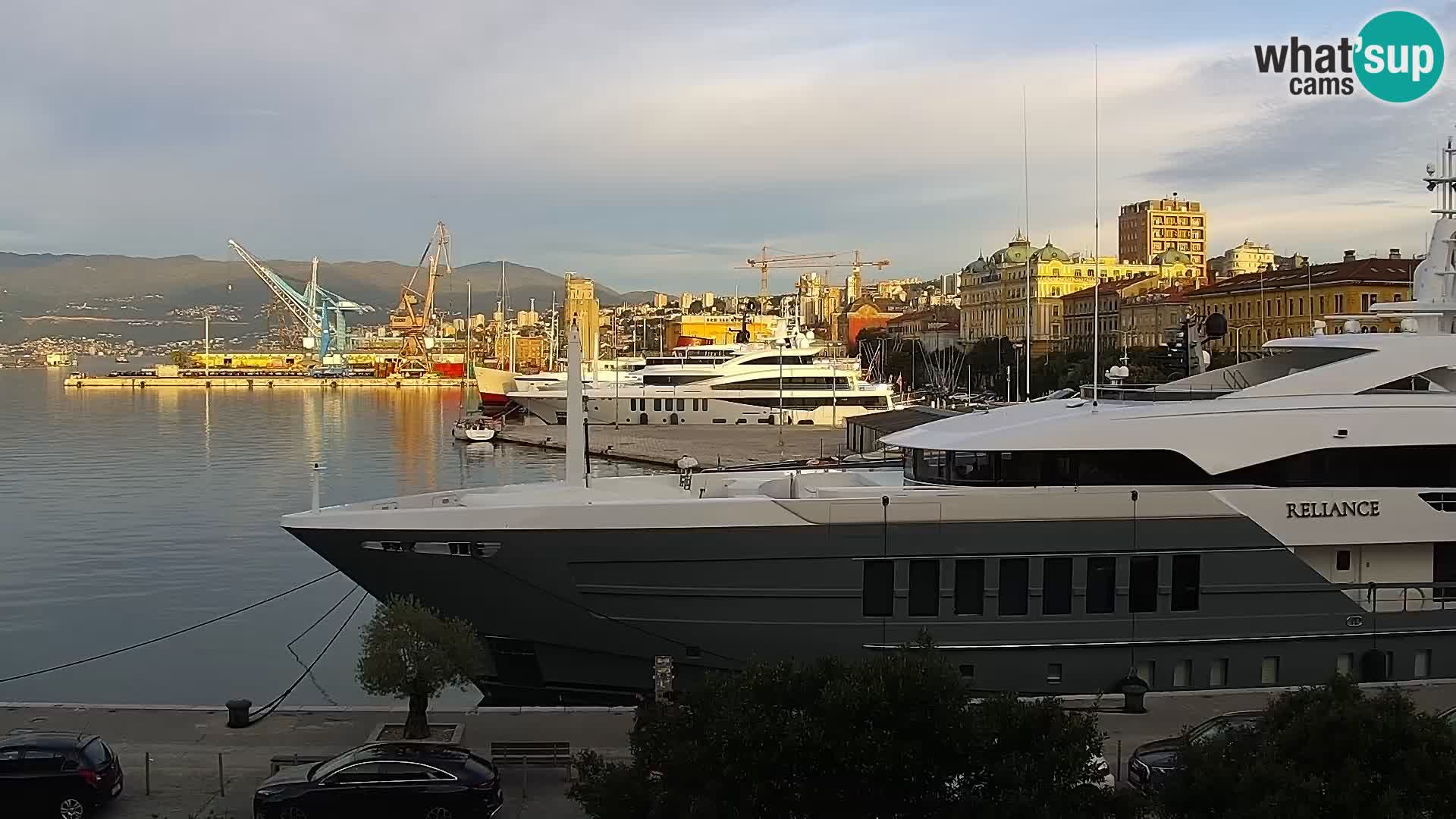 La Riva e la Marina a Rijeka (Fiume) – Live Webcam Croazia