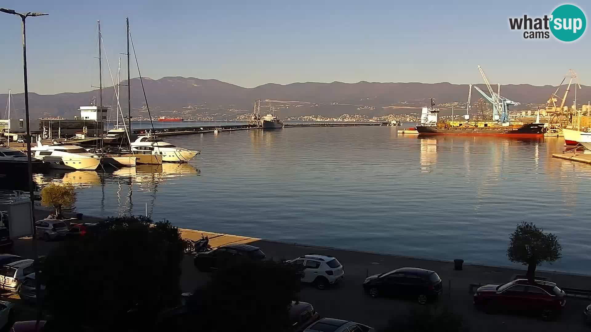The Riva and Marina in Rijeka  – Live Webcam Croatia